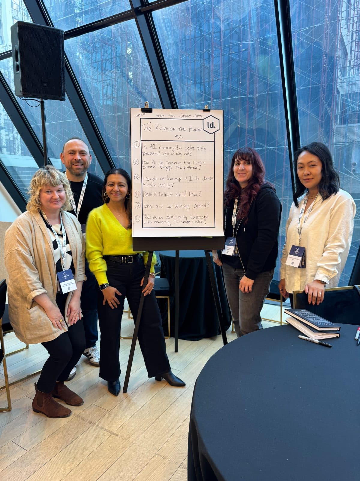 Facilitated a table conversation on the role of the human in this AI-driven world at the Leading Design NY event.